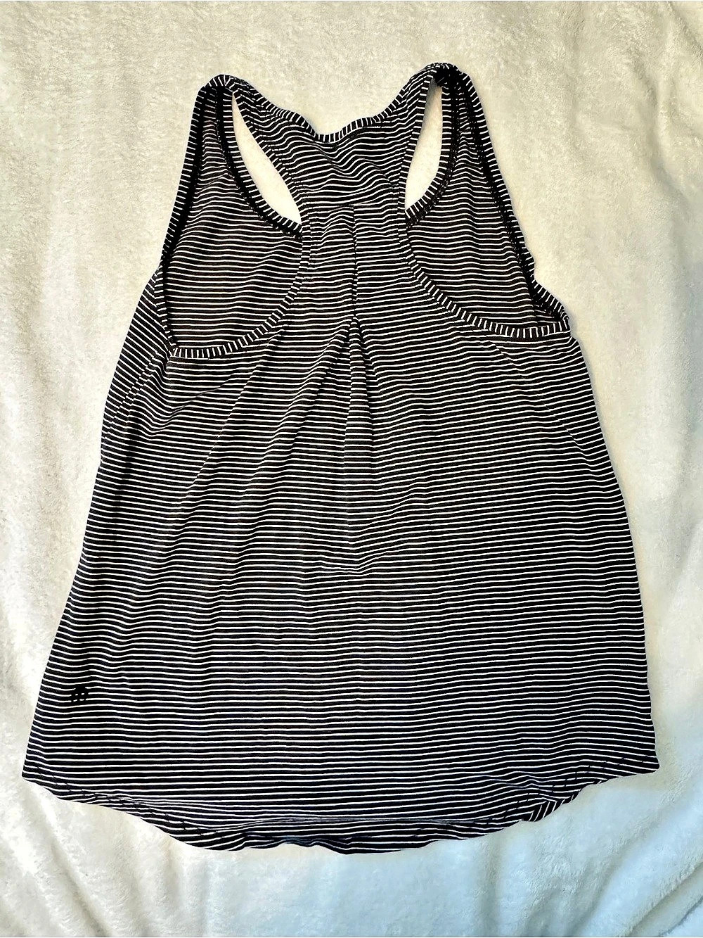 lululemon Love Tank *Pleated Striped Black & White